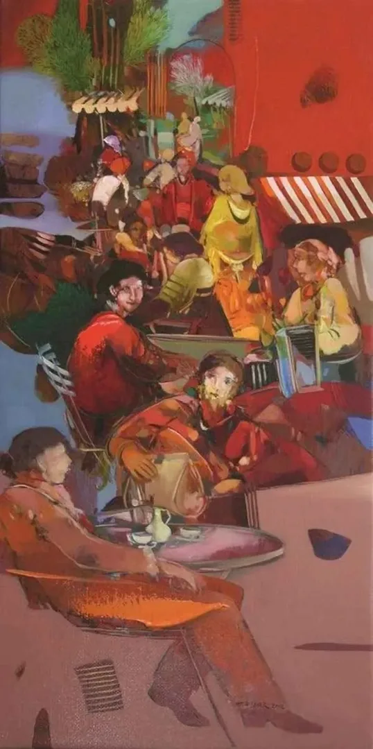 "isimsiz" eseri HAKAN ESMER tarafından 2012 yılında 80x40 cm ölçülerinde Tuval üzeri yağlı boya tekniği ile yapılmıştır.