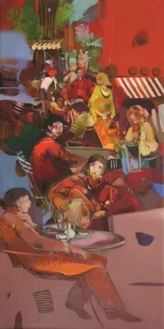 "isimsiz" eseri HAKAN ESMER tarafından 2012 yılında 80x40 cm ölçülerinde Tuval üzeri yağlı boya tekniği ile yapılmıştır.
