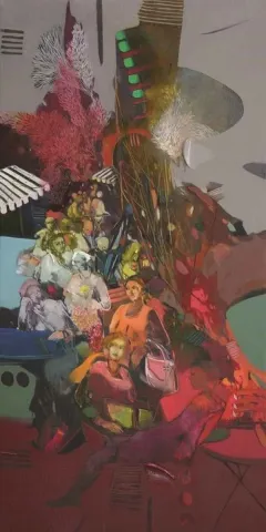 "isimsiz" eseri HAKAN ESMER tarafından 2012 yılında 80x40 cm ölçülerinde Tuval üzeri yağlı boya tekniği ile yapılmıştır.