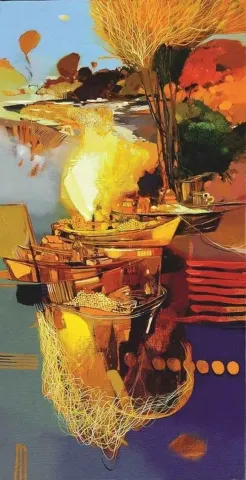 "isimsiz" eseri HAKAN ESMER tarafından 2012 yılında 80x40 cm ölçülerinde Tuval üzeri yağlı boya tekniği ile yapılmıştır.