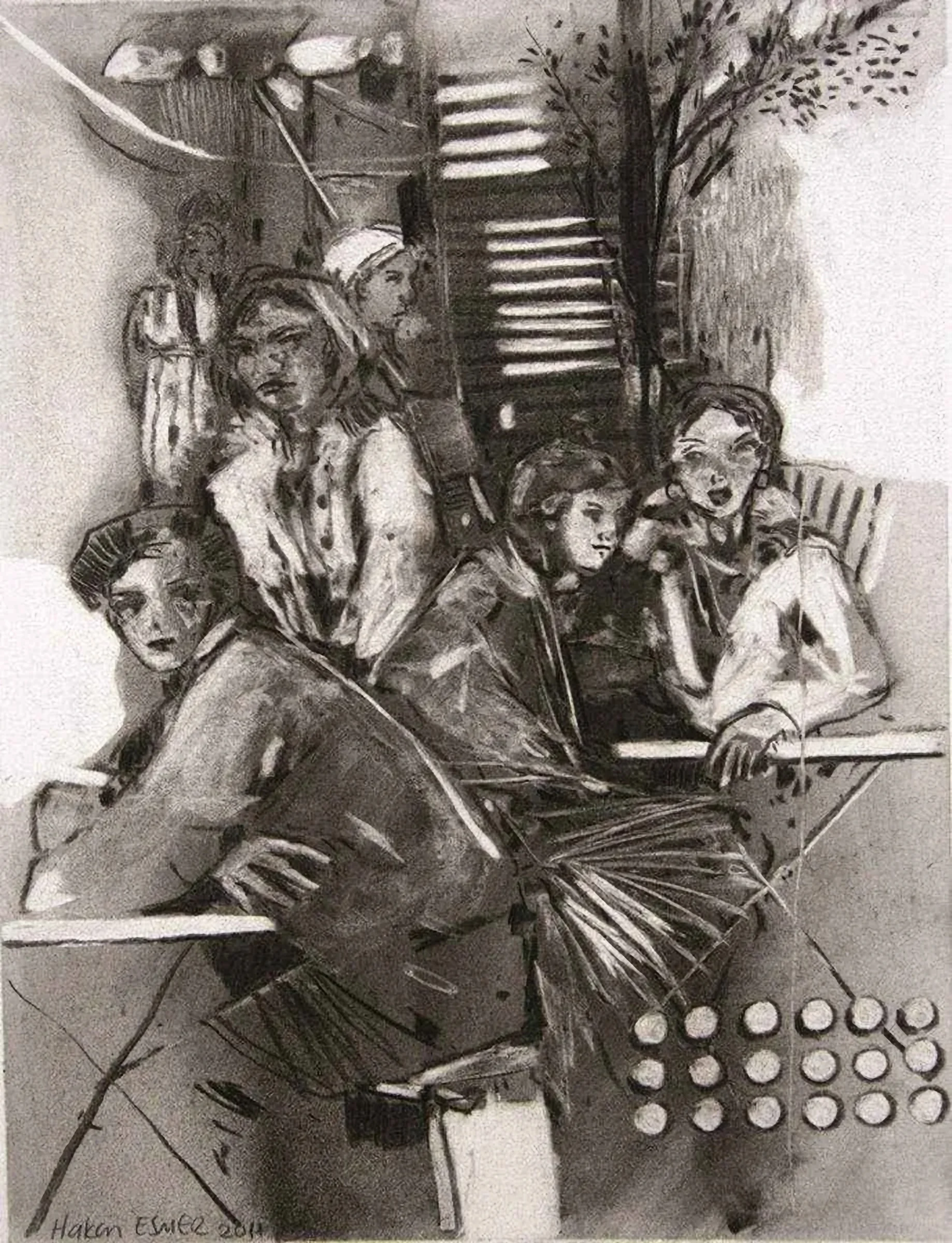 "isimsiz" eseri HAKAN ESMER tarafından 2011 yılında 26x20 cm ölçülerinde Tuval üzeri yağlı boya tekniği ile yapılmıştır.
