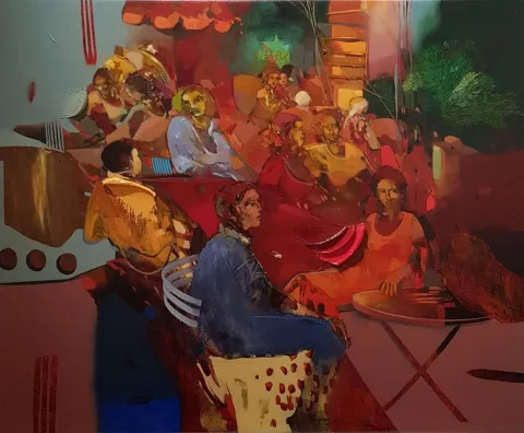 "isimsiz" eseri HAKAN ESMER tarafından 2012 yılında 60x73 cm ölçülerinde Tuval üzeri yağlı boya tekniği ile yapılmıştır.