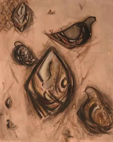 "isimsiz" eseri HALİL COŞKUN tarafından 2012 yılında 107x85 cm ölçülerinde Tuval üzeri yağlı boya tekniği ile yapılmıştır.