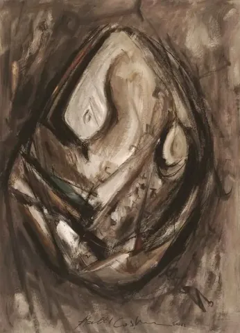 HALİL COŞKUN — “isimsiz”, 2011 "isimsiz" eseri HALİL COŞKUN tarafından 2011 yılında 70x50 cm ölçülerinde Kağıt üzeri yağlı boya tekniği ile yapılmıştır.