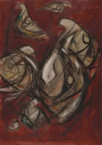 HALİL COŞKUN — “isimsiz”, 2011 "isimsiz" eseri HALİL COŞKUN tarafından 2011 yılında 70x50 cm ölçülerinde Kağıt üzeri yağlı boya tekniği ile yapılmıştır.