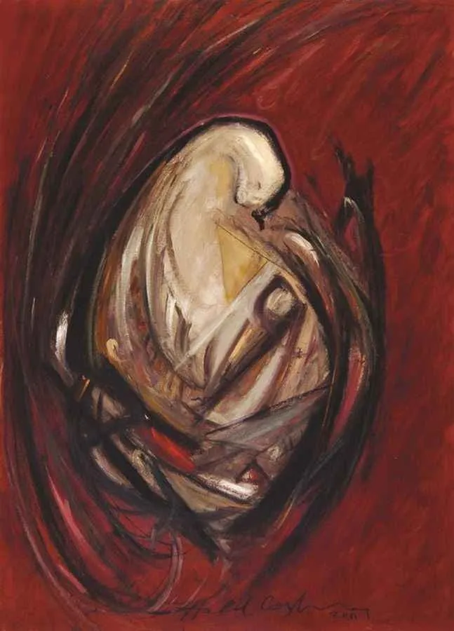 "isimsiz" eseri HALİL COŞKUN tarafından 2011 yılında 70x50 cm ölçülerinde Kağıt üzeri yağlı boya tekniği ile yapılmıştır.