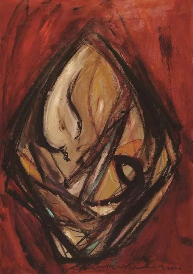 "isimsiz" eseri HALİL COŞKUN tarafından 2011 yılında 50x45 cm ölçülerinde Kağıt üzeri yağlı boya tekniği ile yapılmıştır.