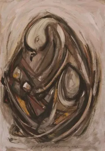 HALİL COŞKUN — “isimsiz”, 2010 "isimsiz" eseri HALİL COŞKUN tarafından 2010 yılında 30x30 cm ölçülerinde Kağıt üzeri yağlı boya tekniği ile yapılmıştır.