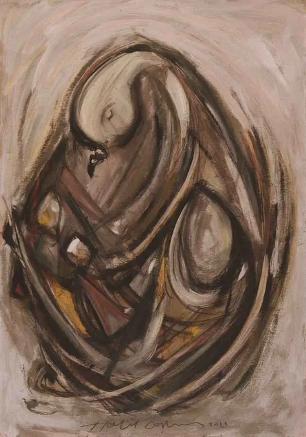 "isimsiz" eseri HALİL COŞKUN tarafından 2010 yılında 30x30 cm ölçülerinde Kağıt üzeri yağlı boya tekniği ile yapılmıştır.