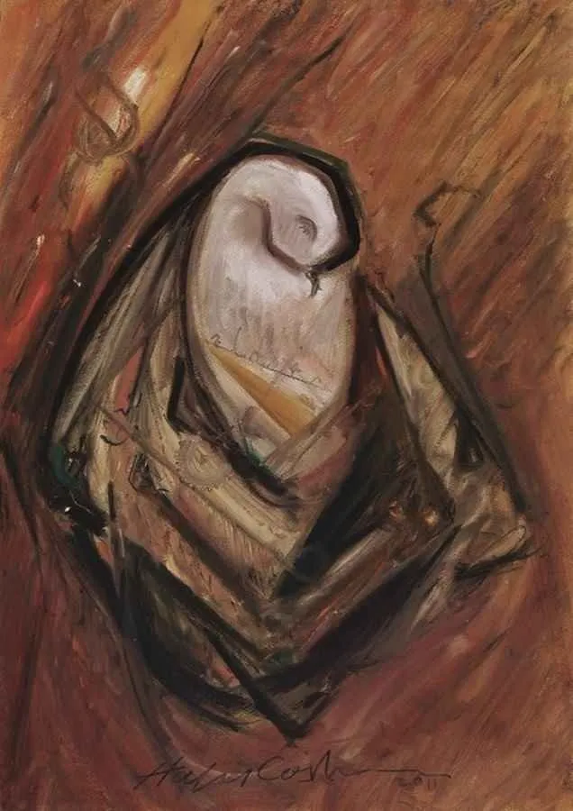 "isimsiz" eseri HALİL COŞKUN tarafından 2010 yılında 50x45 cm ölçülerinde Kağıt üzeri yağlı boya tekniği ile yapılmıştır.