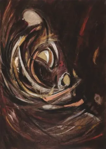 "isimsiz" eseri HALİL COŞKUN tarafından 2011 yılında 130x150 cm ölçülerinde Kağıt üzeri yağlı boya tekniği ile yapılmıştır.