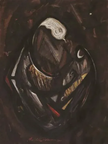 HALİL COŞKUN — “isimsiz”, 2011 "isimsiz" eseri HALİL COŞKUN tarafından 2011 yılında 70x50 cm ölçülerinde Kağıt üzeri yağlı boya tekniği ile yapılmıştır.