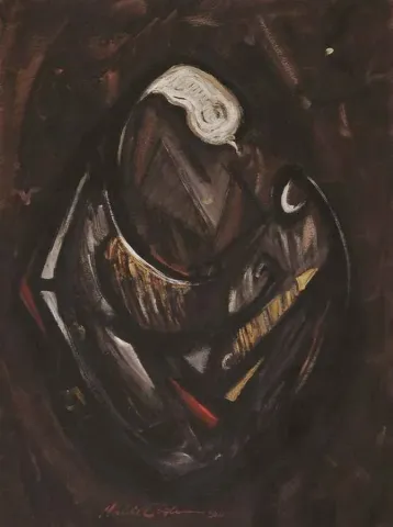 "isimsiz" eseri HALİL COŞKUN tarafından 2011 yılında 70x50 cm ölçülerinde Kağıt üzeri yağlı boya tekniği ile yapılmıştır.