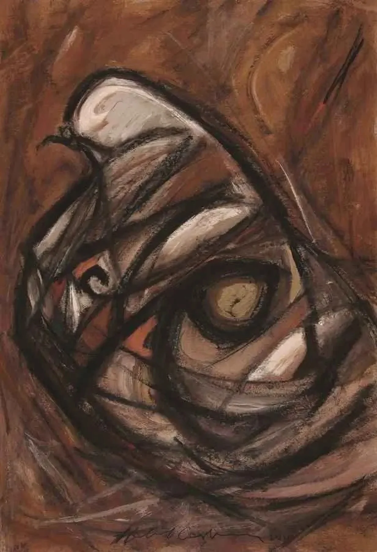 "isimsiz" eseri HALİL COŞKUN tarafından 2011 yılında 70x50 cm ölçülerinde Kağıt üzeri yağlı boya tekniği ile yapılmıştır.