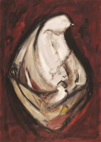 "isimsiz" eseri HALİL COŞKUN tarafından 2011 yılında 70x50 cm ölçülerinde Kağıt üzeri yağlı boya tekniği ile yapılmıştır.