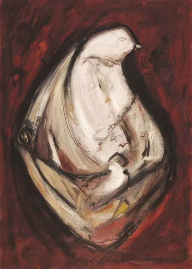 "isimsiz" eseri HALİL COŞKUN tarafından 2011 yılında 70x50 cm ölçülerinde Kağıt üzeri yağlı boya tekniği ile yapılmıştır.