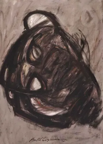 "isimsiz" eseri HALİL COŞKUN tarafından 2011 yılında 70x50 cm ölçülerinde Kağıt üzeri yağlı boya tekniği ile yapılmıştır.