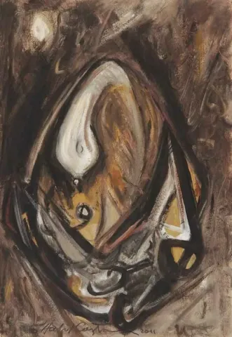 "isimsiz" eseri HALİL COŞKUN tarafından 2011 yılında 70x50 cm ölçülerinde Kağıt üzeri yağlı boya tekniği ile yapılmıştır.