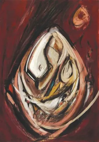 "isimsiz" eseri HALİL COŞKUN tarafından 2011 yılında 70x50 cm ölçülerinde Kağıt üzeri yağlı boya tekniği ile yapılmıştır.