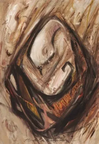 "isimsiz" eseri HALİL COŞKUN tarafından 2011 yılında 70x50 cm ölçülerinde Kağıt üzeri yağlı boya tekniği ile yapılmıştır.