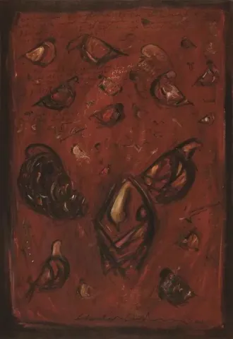 "isimsiz" eseri HALİL COŞKUN tarafından 2011 yılında 70x50 cm ölçülerinde Kağıt üzeri yağlı boya tekniği ile yapılmıştır.