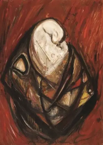 "isimsiz" eseri HALİL COŞKUN tarafından 2011 yılında 70x50 cm ölçülerinde Kağıt üzeri yağlı boya tekniği ile yapılmıştır.