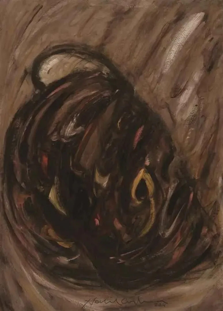 "isimsiz" eseri HALİL COŞKUN tarafından 2011 yılında 70x50 cm ölçülerinde Kağıt üzeri yağlı boya tekniği ile yapılmıştır.