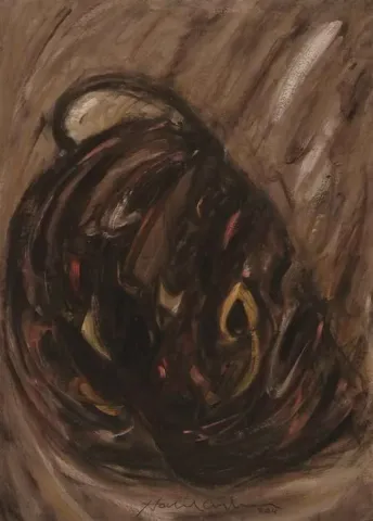 "isimsiz" eseri HALİL COŞKUN tarafından 2011 yılında 70x50 cm ölçülerinde Kağıt üzeri yağlı boya tekniği ile yapılmıştır.