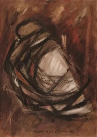 "isimsiz" eseri HALİL COŞKUN tarafından 2011 yılında 70x50 cm ölçülerinde Kağıt üzeri yağlı boya tekniği ile yapılmıştır.