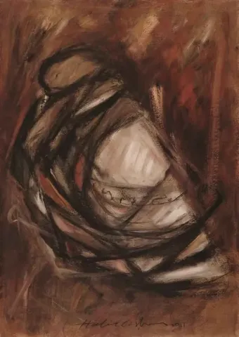 "isimsiz" eseri HALİL COŞKUN tarafından 2011 yılında 70x50 cm ölçülerinde Kağıt üzeri yağlı boya tekniği ile yapılmıştır.