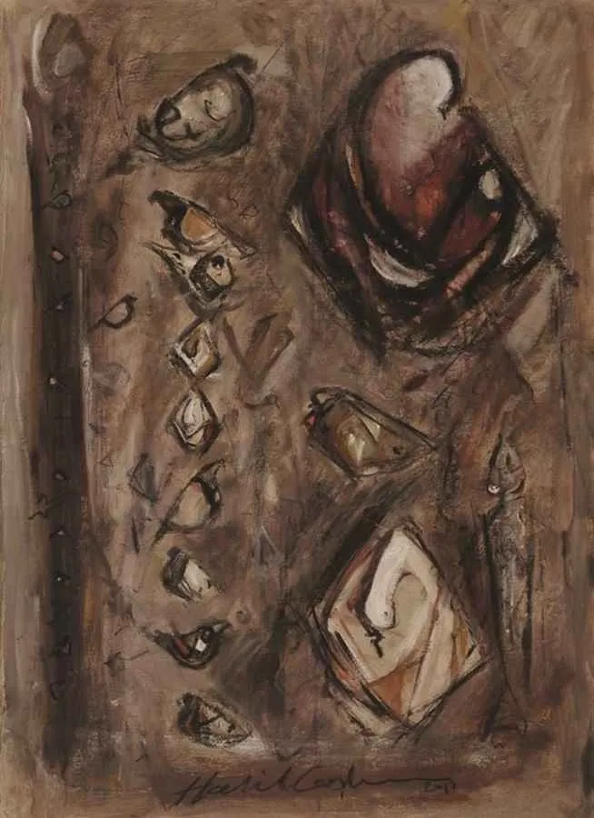 HALİL COŞKUN — “isimsiz”, 2011 "isimsiz" eseri HALİL COŞKUN tarafından 2011 yılında 70x50 cm ölçülerinde Kağıt üzeri yağlı boya tekniği ile yapılmıştır.