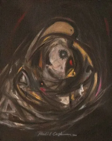 "isimsiz" eseri HALİL COŞKUN tarafından 2011 yılında 50x40 cm ölçülerinde Tuval üzeri yağlı boya tekniği ile yapılmıştır.