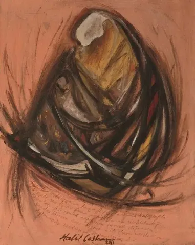 "isimsiz" eseri HALİL COŞKUN tarafından 2011 yılında 50x40 cm ölçülerinde Tuval üzeri yağlı boya tekniği ile yapılmıştır.
