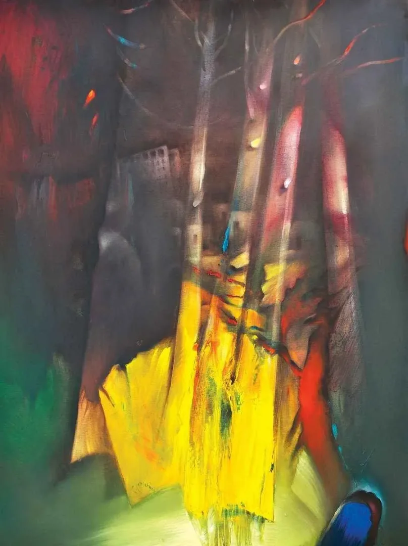"İsimsiz" eseri SERDAR LEBLEBİCİ tarafından 2012 yılında 120x90 cm ölçülerinde Tuval üzeri yağlı boya tekniği ile yapılmıştır.
