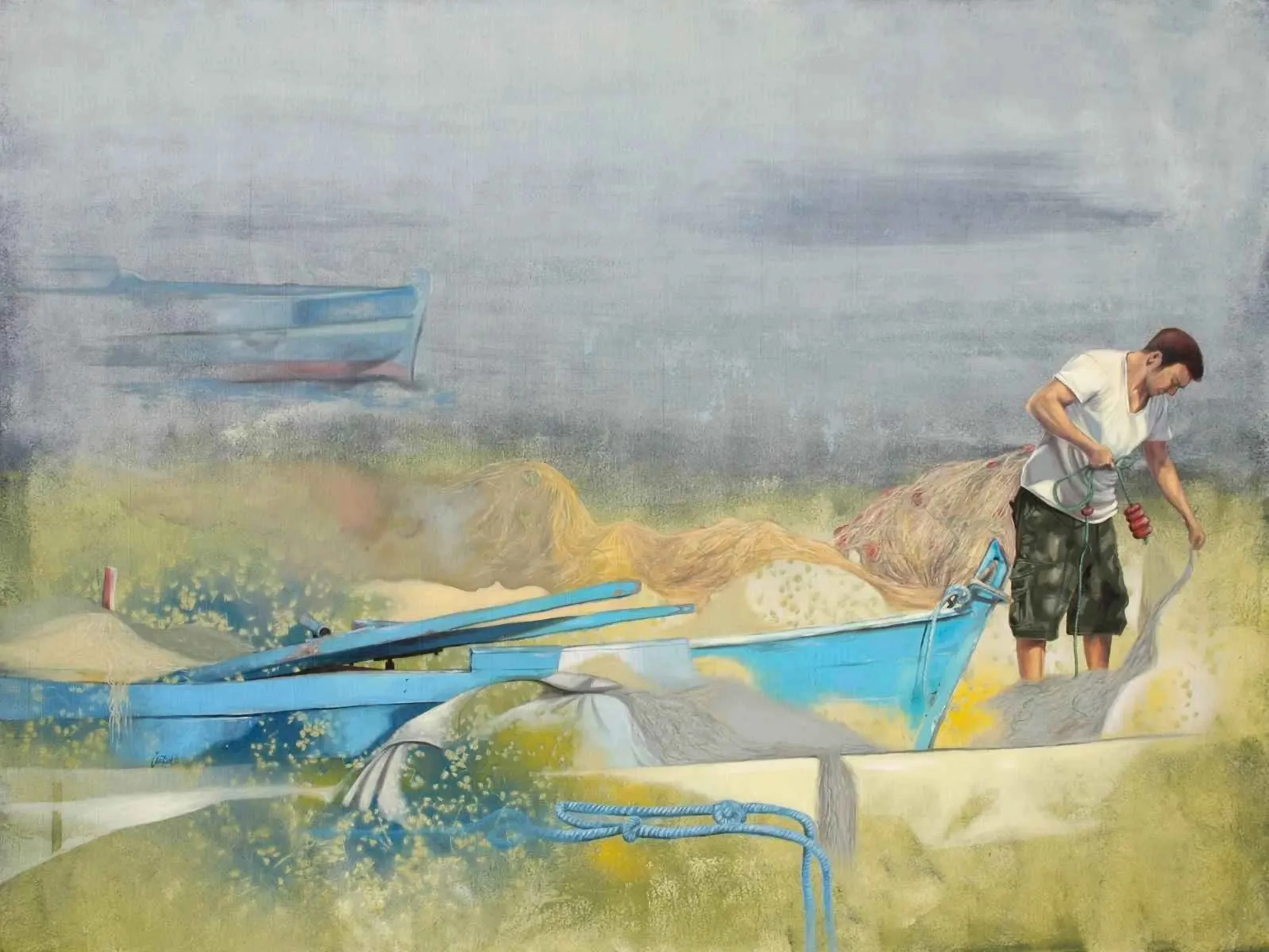 "İsimsiz" eseri ÜMİT TÜRK tarafından 2012 yılında 90x120 cm ölçülerinde Tuval üzeri yağlı boya tekniği ile yapılmıştır.