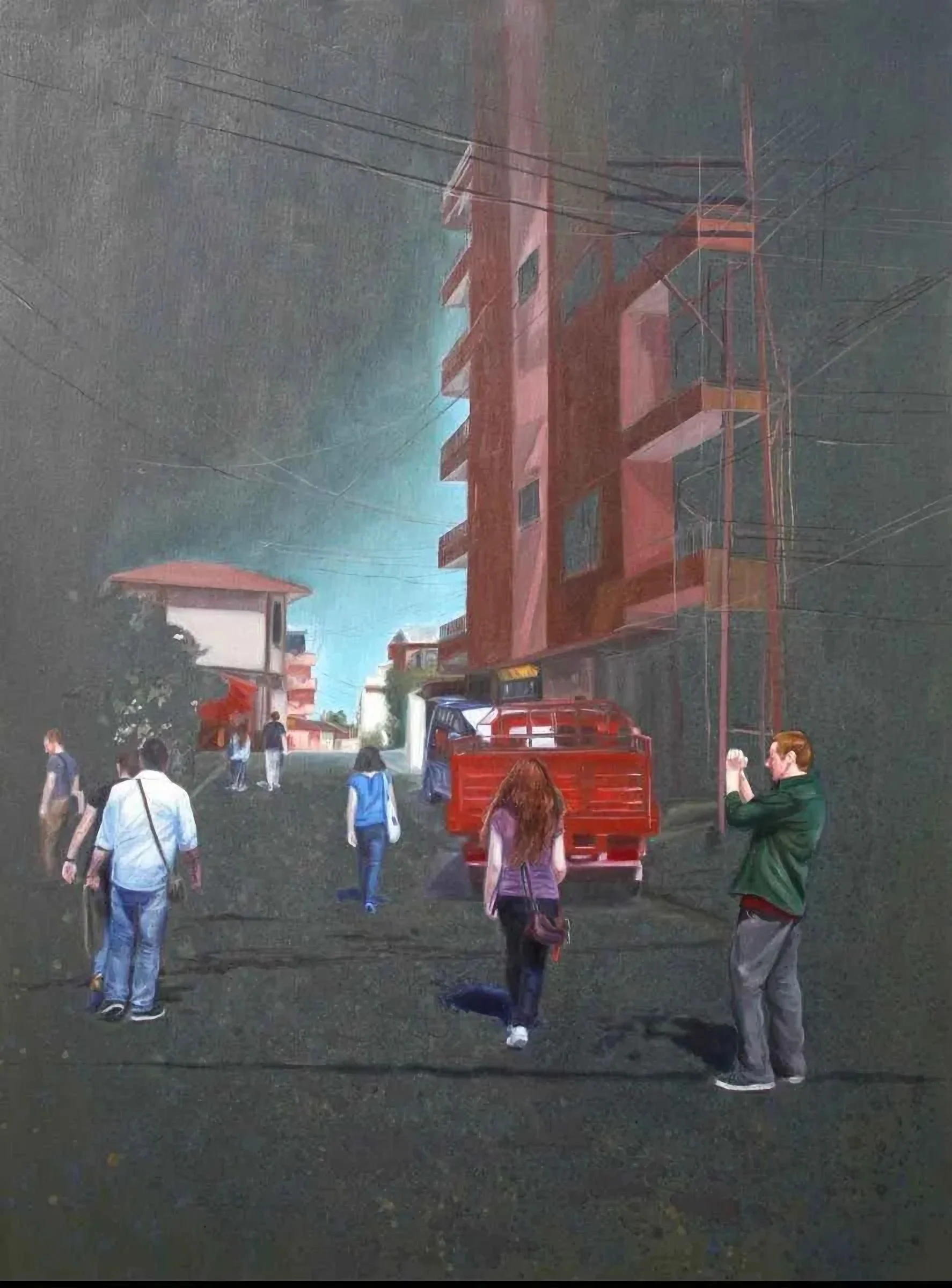 "İsimsiz" eseri ZAFER MALKOÇ tarafından 2012 yılında 120x90 cm ölçülerinde Tuval üzeri yağlı boya tekniği ile yapılmıştır.