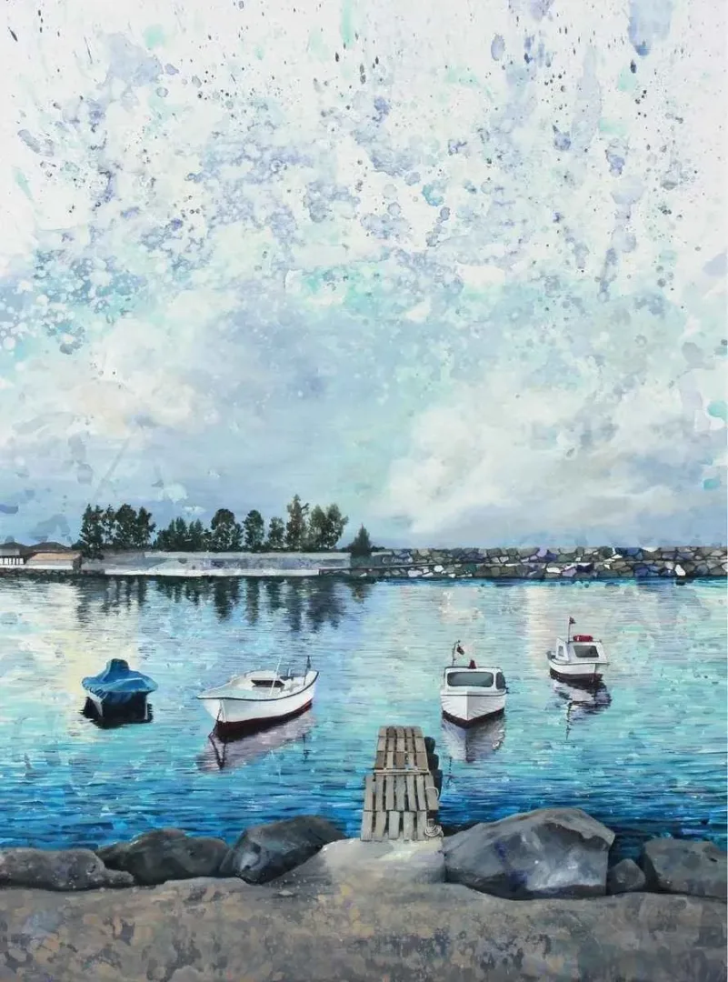 yakınlaştır "İsimsiz" eseri ÖZGE ÖNER tarafından 2012 yılında 120x90 cm ölçülerinde Tuval üzeri yağlı boya tekniği ile yapılmıştır.