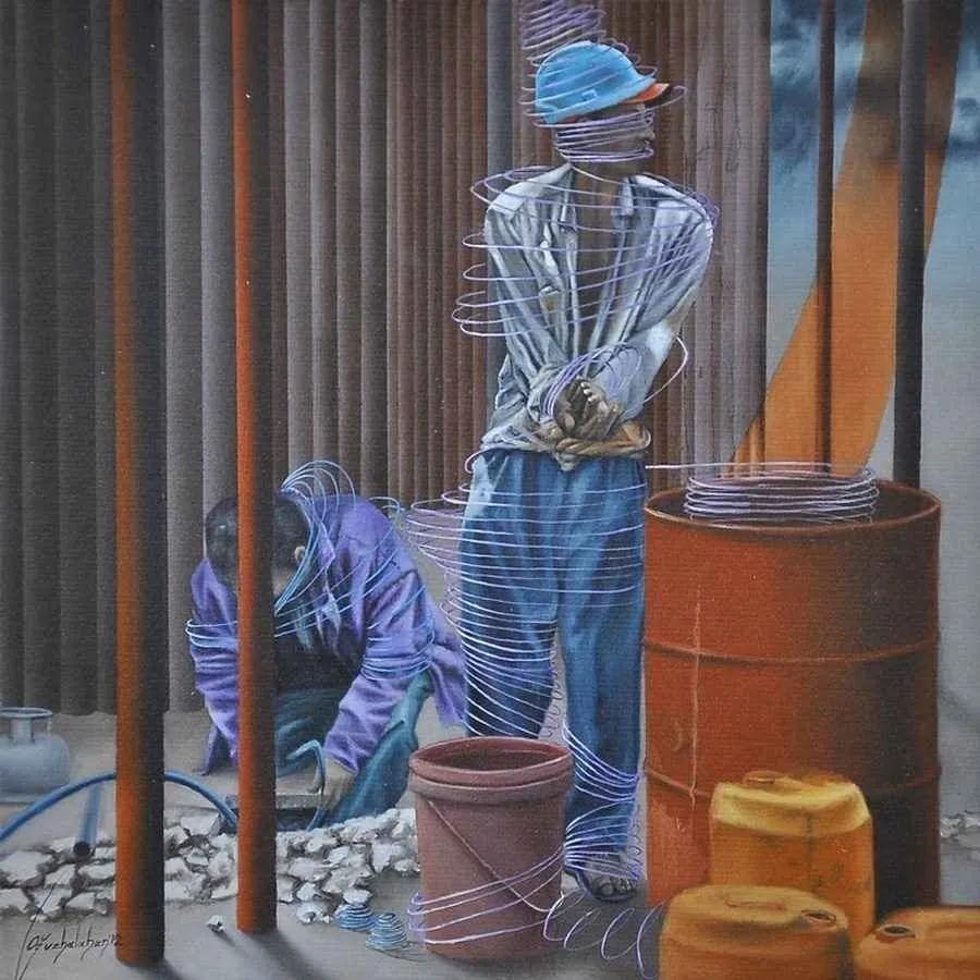 "isimsiz" eseri EVREN OĞUZBALABAN tarafından 20x20 cm ölçülerinde yapılmıştır.