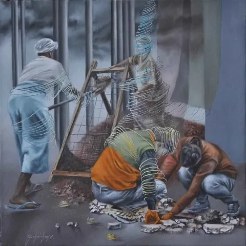 "isimsiz" eseri EVREN OĞUZBALABAN tarafından 20x20 cm ölçülerinde yapılmıştır.