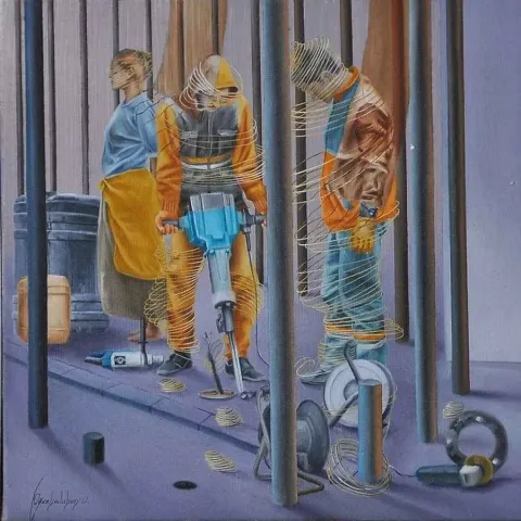 "isimsiz" eseri EVREN OĞUZBALABAN tarafından 20x20 cm ölçülerinde yapılmıştır.