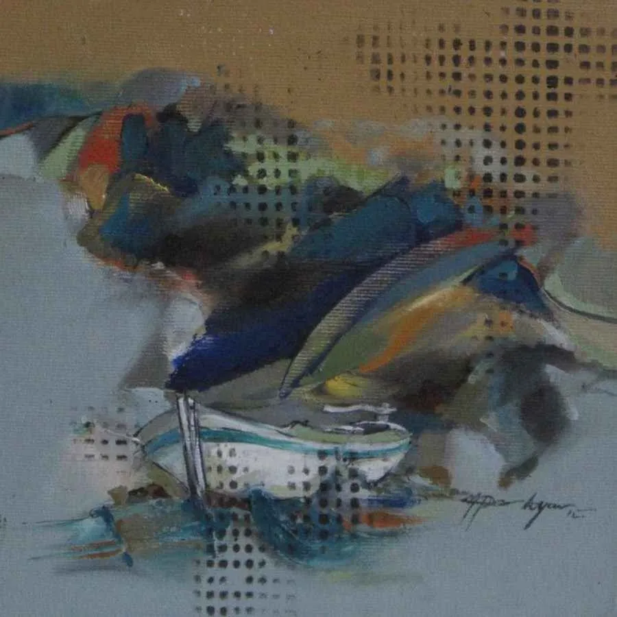 "isimsiz" eseri MEHMET PARLAYAN tarafından 20x20 cm ölçülerinde yapılmıştır.