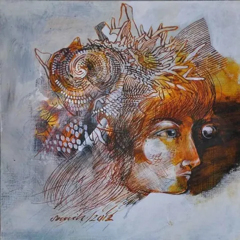 "isimsiz" eseri SEMİH KAPLAN tarafından 20x20 cm ölçülerinde yapılmıştır.