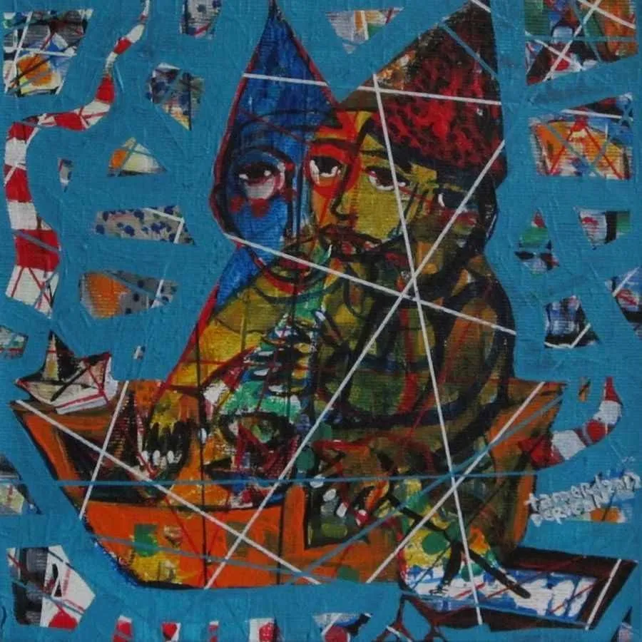 "isimsiz" eseri TAMER DERİCAN tarafından 20x20 cm ölçülerinde yapılmıştır.