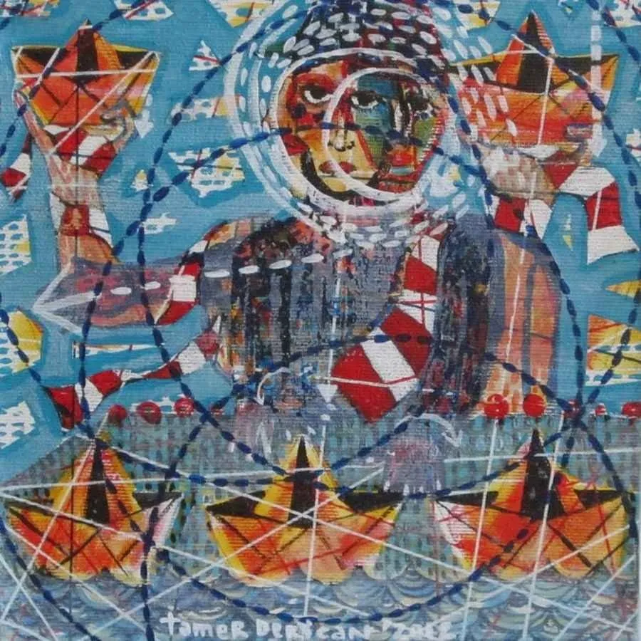"isimsiz" eseri TAMER DERİCAN tarafından 20x20 cm ölçülerinde yapılmıştır.