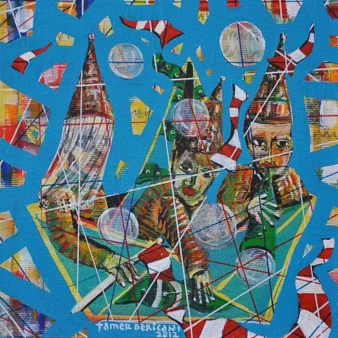 "isimsiz" eseri TAMER DERİCAN tarafından 20x20 cm ölçülerinde yapılmıştır.