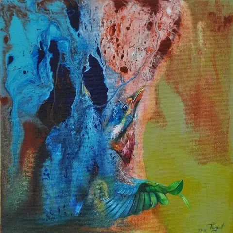 "isimsiz" eseri TURGUT AKARSU tarafından 20x20 cm ölçülerinde yapılmıştır.