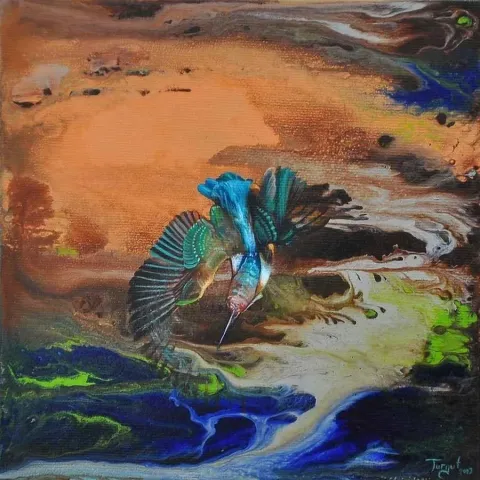 "isimsiz" eseri TURGUT AKARSU tarafından 20x20 cm ölçülerinde yapılmıştır.
