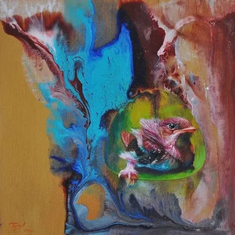 TURGUT AKARSU — “isimsiz” "isimsiz" eseri TURGUT AKARSU tarafından 20x20 cm ölçülerinde yapılmıştır.