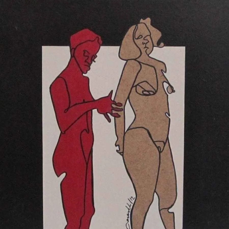 "isimsiz" eseri CANAN UÇARER tarafından 20x20 cm ölçülerinde yapılmıştır.