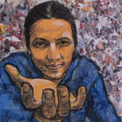 "isimsiz" eseri DELYANA DİMİTROVA tarafından 20x20 cm ölçülerinde yapılmıştır.